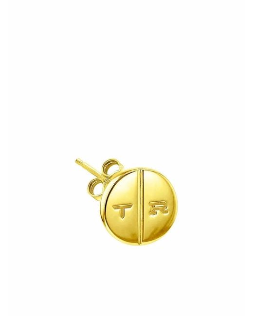 True Rocks Metallic Round Pill Stud Earring