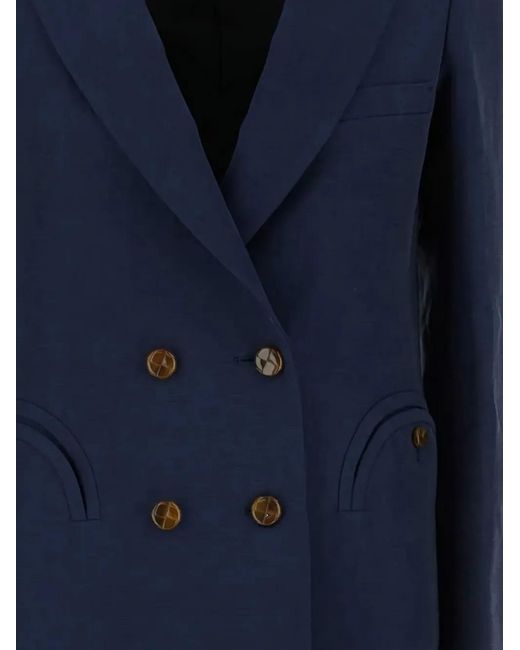 Blazé Milano Blue Blazer À Boutonnière Croisée