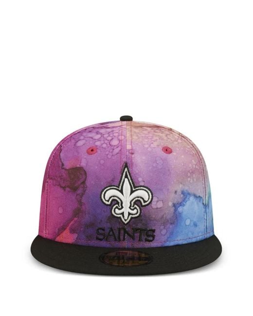 KTZ Purple 59Fifty Crucial Catch Baseball Cap for men