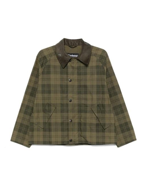 メンズ Barbour Transport Check ジャケット Green