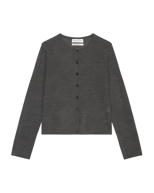 Marc O' Polo Gray Button-Up Knit Cardigan