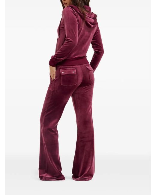 Juicy Couture Red Robertson Velour Hoodie