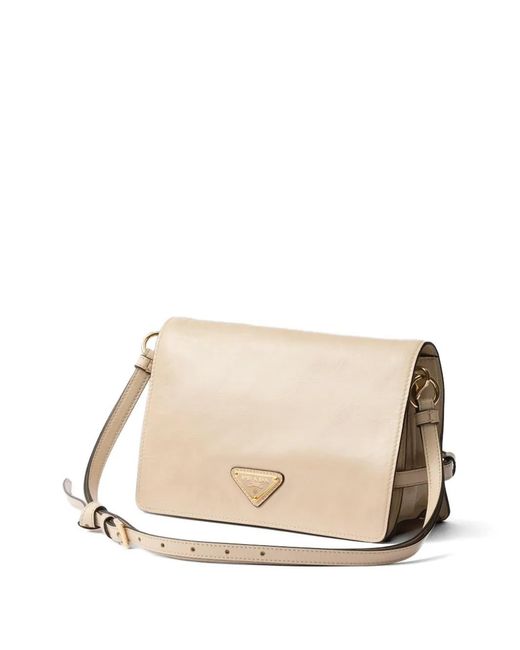 Prada Natural Leather Shoulder Bag