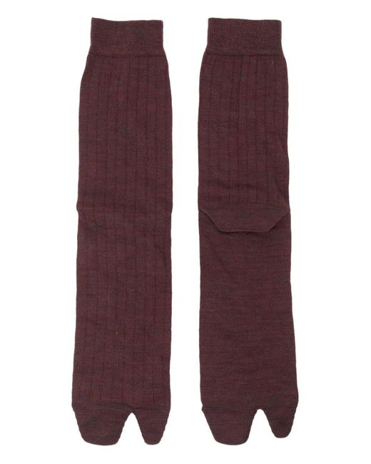 Maison Margiela Purple Chaussettes Tabi for men