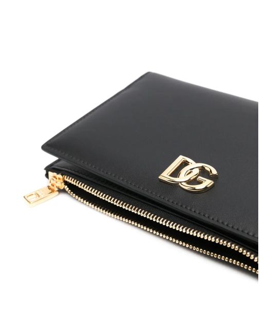 Dolce & Gabbana Black Clutch Mit Logo