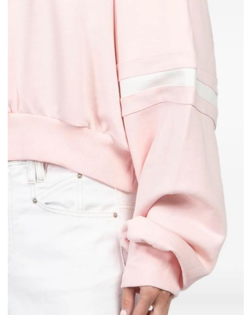 FREEDÉR Pink Panelled Crop Hoodie