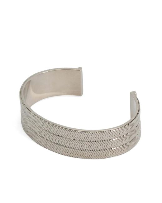 メンズ Jil Sander テクスチャード ブレスレット Gray