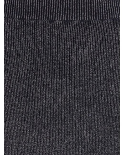 Gonna Con Logo Goffrato di Alexander Wang in Black
