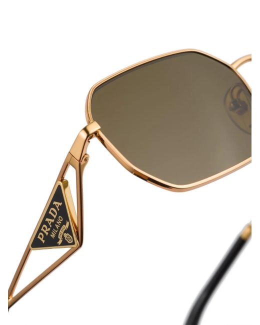 Gafas De Sol Con Logo Triangular Prada de color Natural