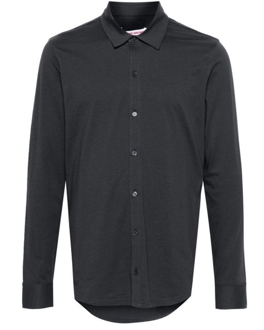 Orlebar Brown Blue Giles Cotton Silk Shirt for men