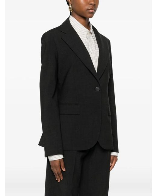 P.A.R.O.S.H. Black Single-Breasted Blazer