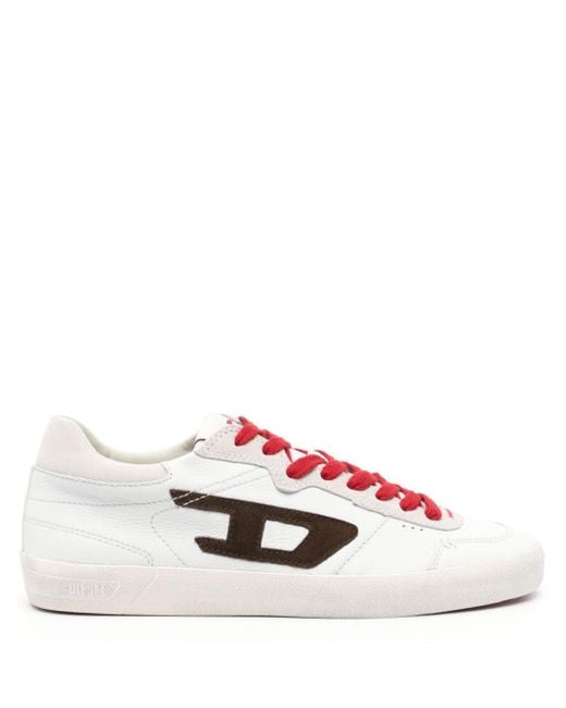 DIESEL S-leroji Low Leren Sneakers in het White voor heren