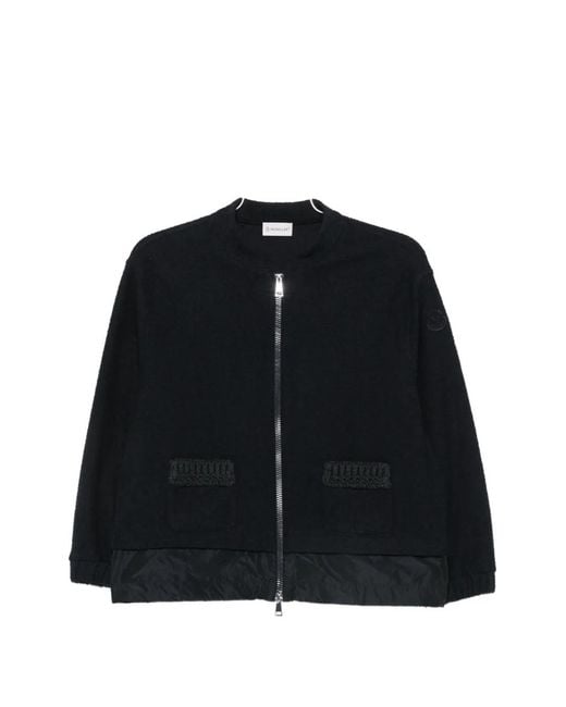 Moncler Black Zip Pocket Sweater