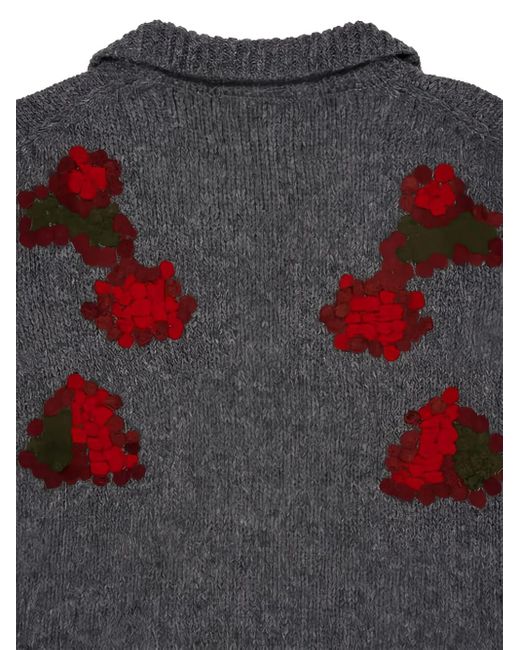 BAZISZT Gray Alpaca Wool Jumper for men