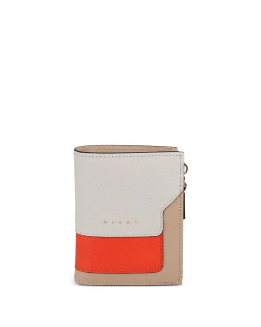 Marni White Bi-fold Leather Wallet