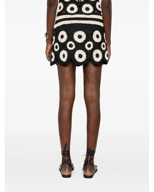 Simon Miller Black Beep Beep Crochet Mini Skirt
