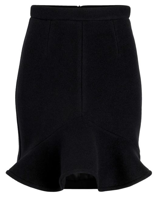 Patou Black Ruffle Mini Skirt
