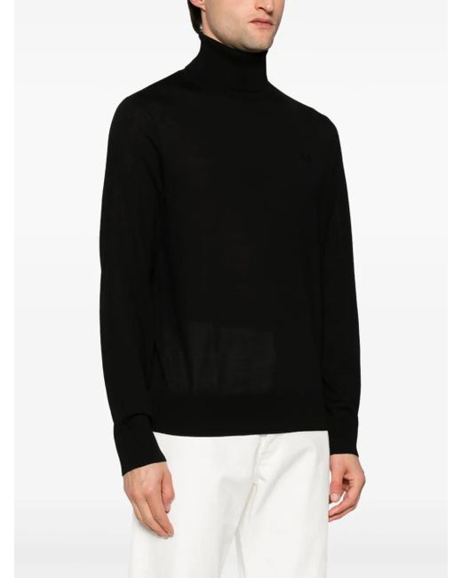DSquared² Black Virgin Wool Turtleneck Sweater for men