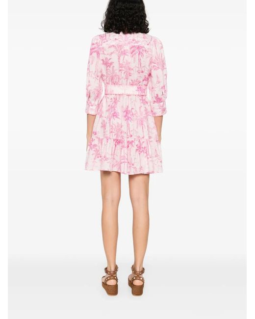 Mc2 Saint Barth Pink Cotton Mini Dress
