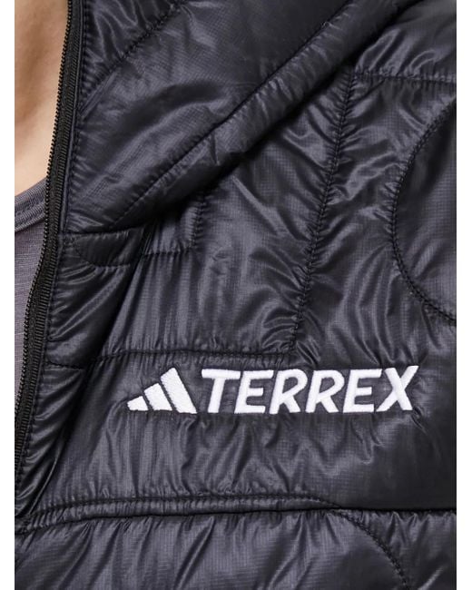 Adidas Black Quilted Hooded Jacket