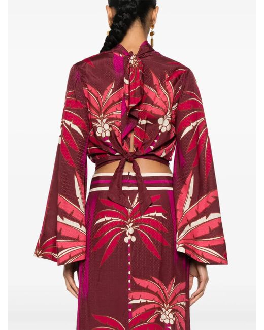 Johanna Ortiz Top Met Print in het Red