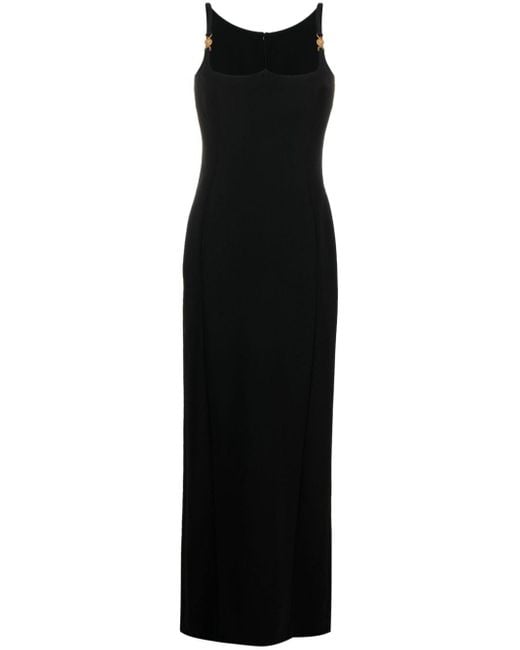 Versace Medusa '95 Fluted Gown in Black | Lyst