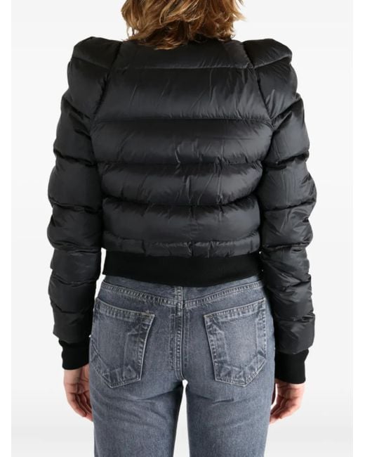 Rick Owens Black Puffed Quilted Jacket