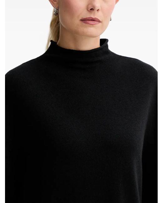 Marc O' Polo Black Mock-Neck Mini Dress