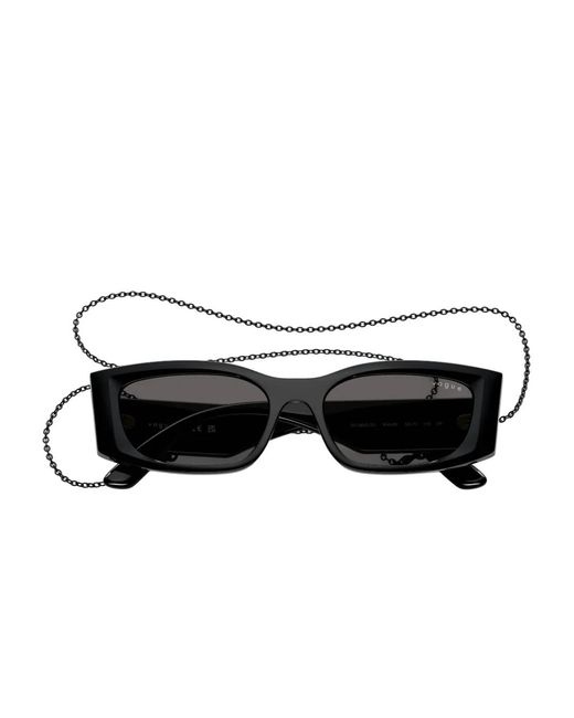 Vogue Eyewear Black Chain-Detail Sunglasses