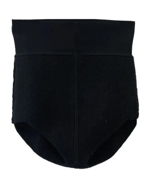 Rick Owens High Waist Shorts Met Wafelpatroon in het Black