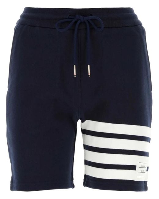 Thom Browne Blue 4-Bar Stripe Track Shorts