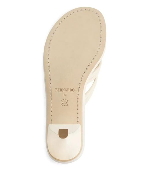 Bernardo Natural 1946 Strappy Heeled Mules