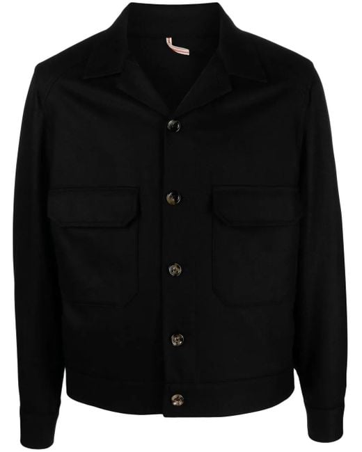 Dell'Oglio Button-Up Overhemd in het Black voor heren