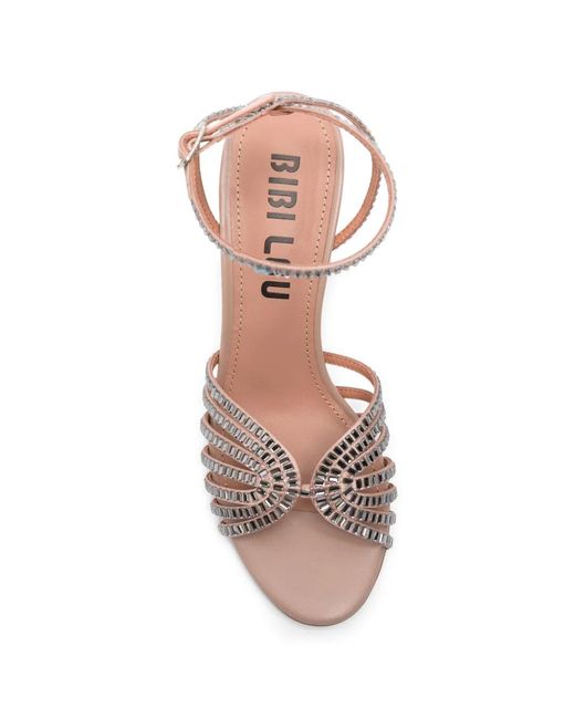 Bibi Lou Pink Serabi Embellished Strap Sandals