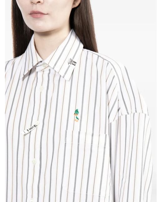 Maison Mihara Yasuhiro White Striped Shirt