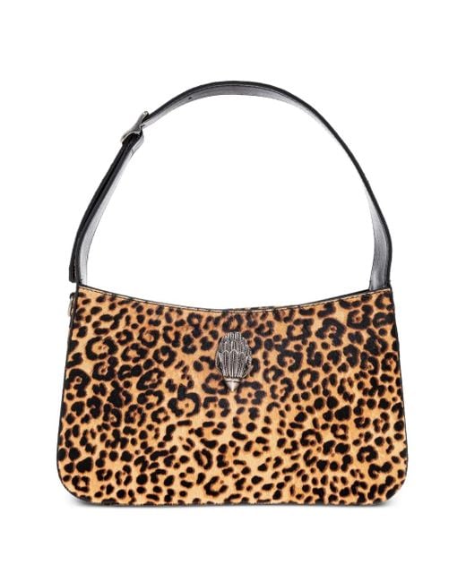 Kurt Geiger Metallic Bond Leopard-Print Shoulder Bag