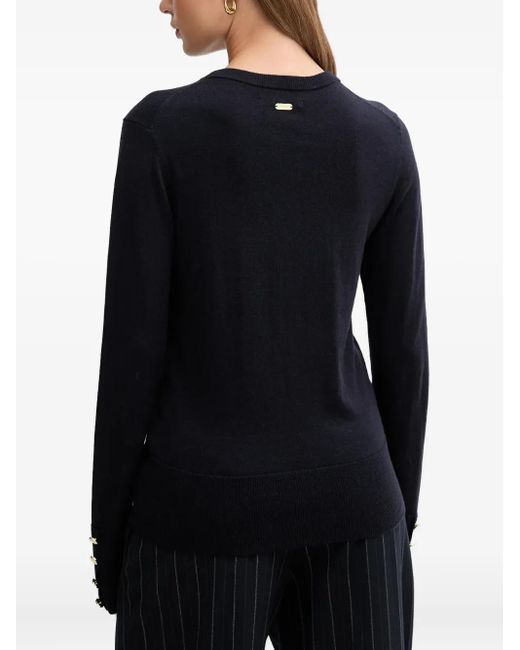 Barbour Black Button-Embellishment Sweater