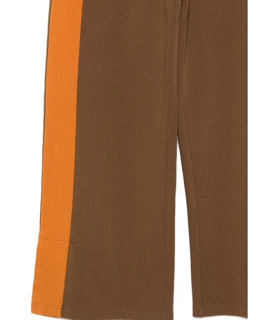 Qasimi Brown Side Strip Track Pants for men