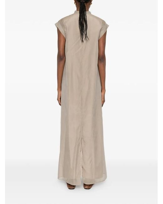 Panicale White Sequin-Embellished Maxi Dress