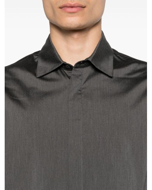 Neil Barrett Gray Short-sleeve Cotton Blend Shirt for men