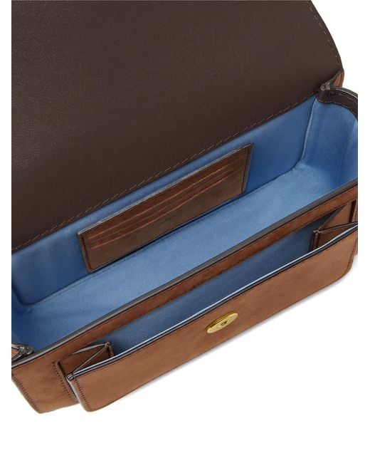 Versace Brown Medusa Biggie Leather Shoulder Bag for men
