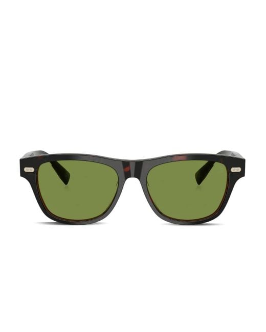 メンズ Brunello Cucinelli ウェリントン サングラス Green