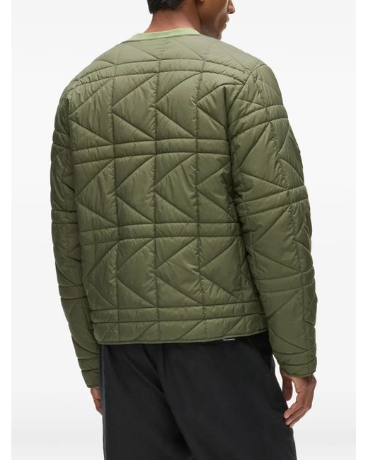 Karl Lagerfeld Green Quilted Lightweight Jacket for men