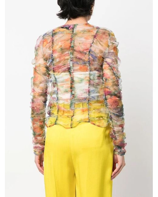 Blouse Transparente À Fleurs Viktor & Rolf en coloris Green