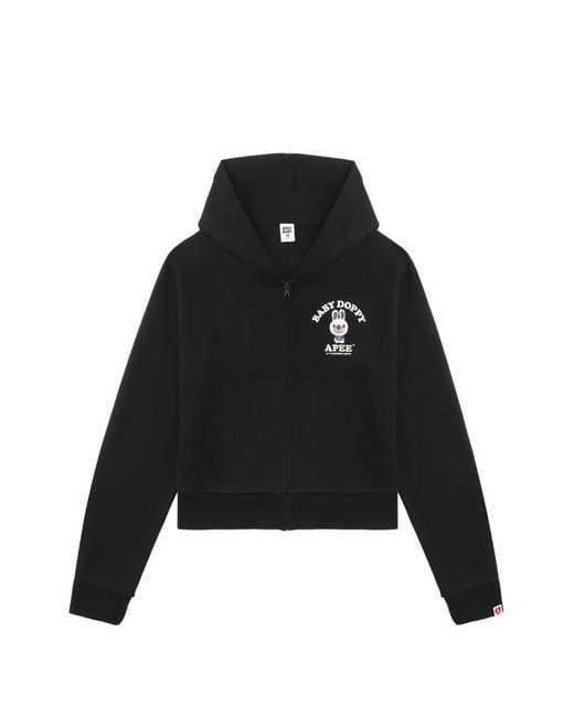 A Bathing Ape Black Baby Doppy Zip-Up Hoodie