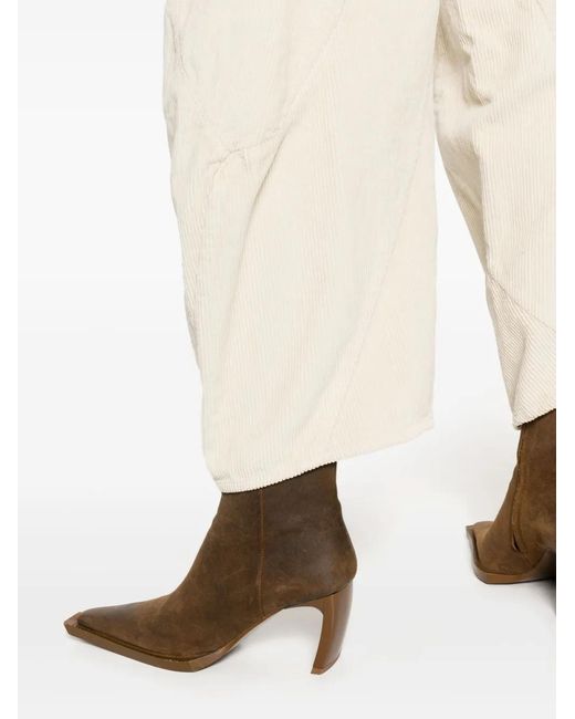 Henrik Vibskov Natural Digi Cropped Corduroy Trousers