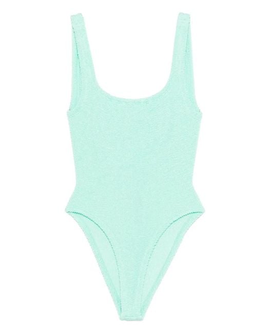 Bañador con cuello cuadrado Hunza G de color Blue