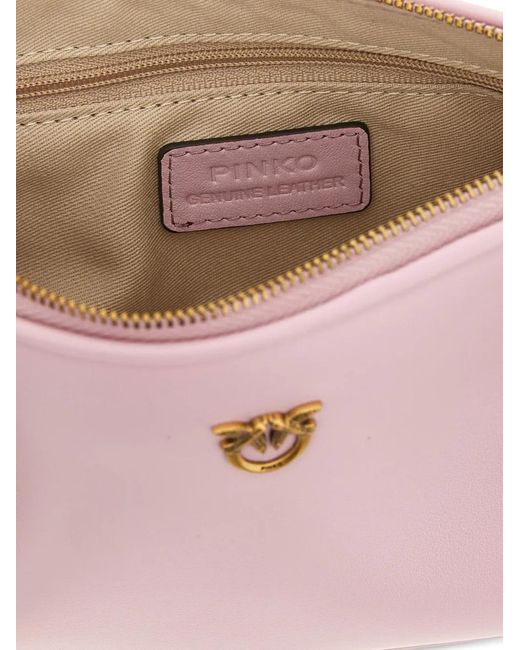 Pinko Pink Mini Half Moon Cross Body Bag