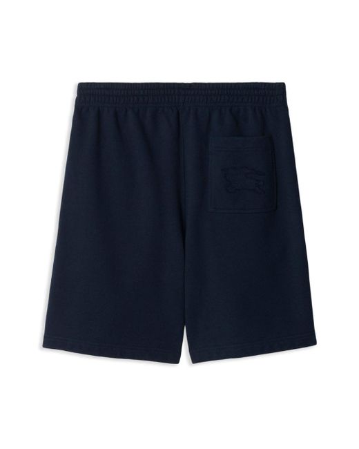 Burberry Blue Ekd-appliqué Cotton Shorts for men