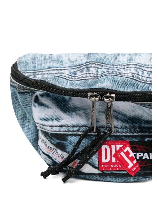Eastpak Blue X Diesel Denim-Print Belt Bag